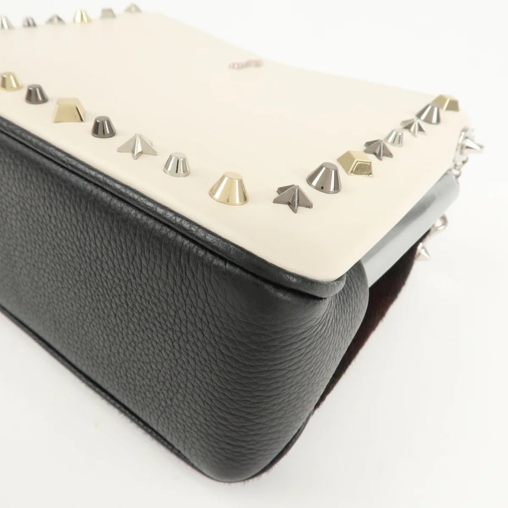 CHRISTIAN LOUBOUTIN Studded Triloubi Cowboy Western Pony Hair Chain Shoulder Bag - Picture 11 of 16